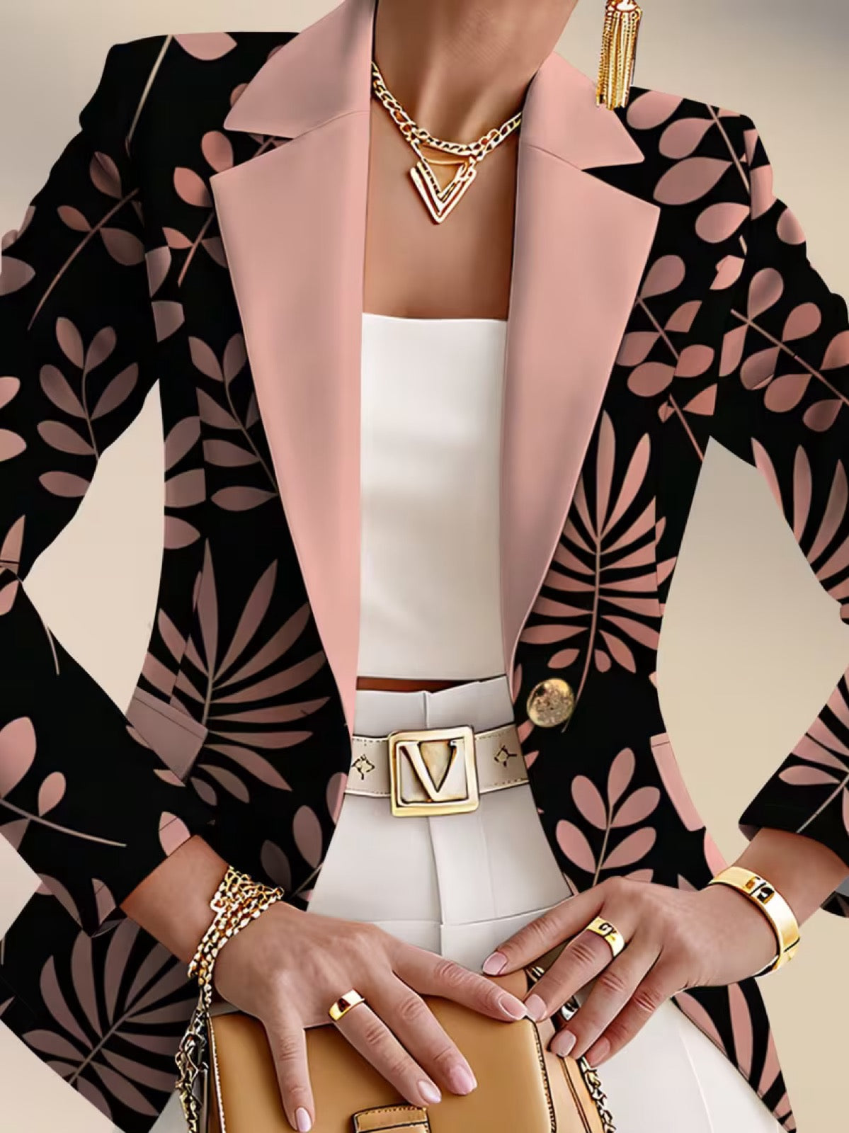 Signe | Blazer med botanisk print