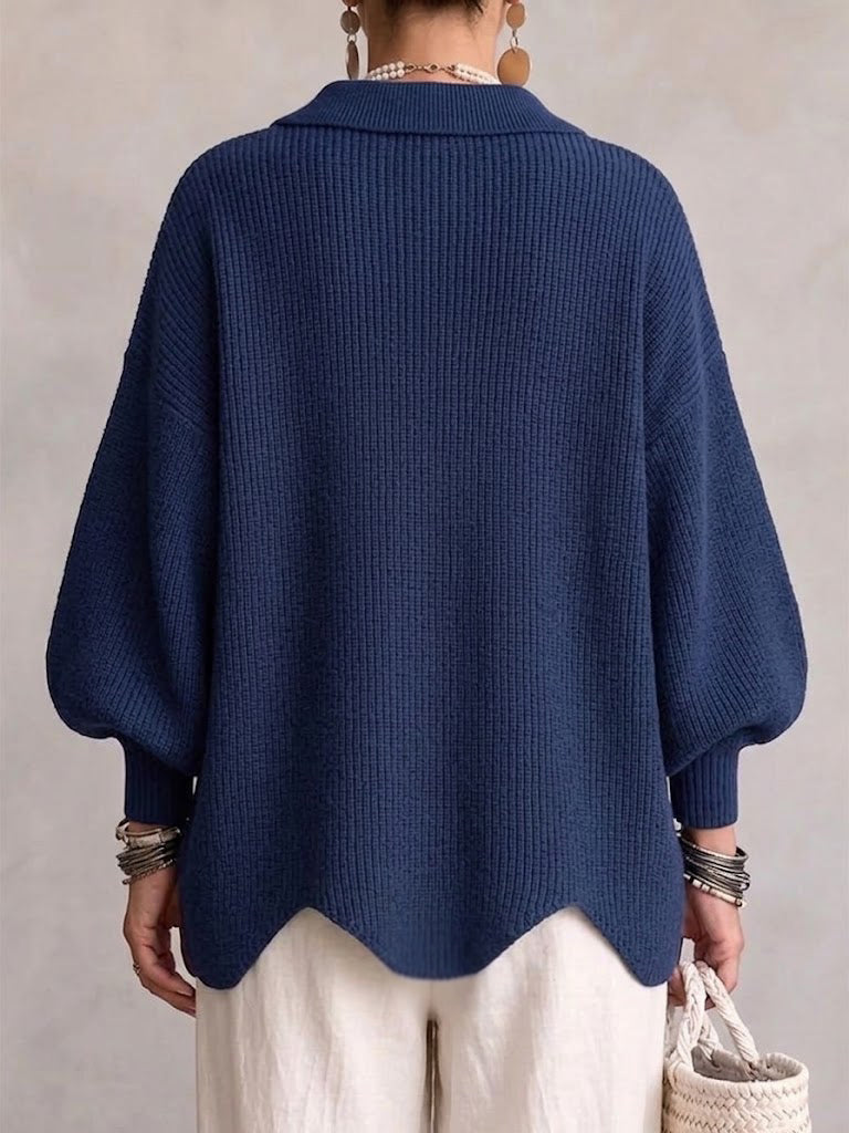 Dora | Oversized cardigan med krave og knapper