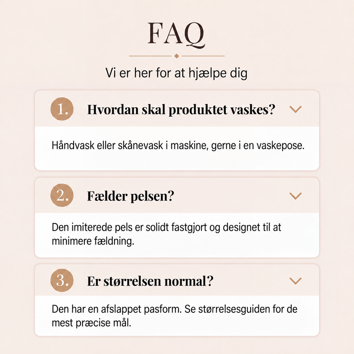 Dansk produktinformation om strikket cardigan med pelskrave