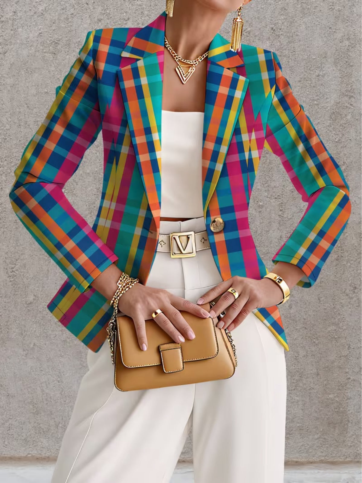 Klara | Taillieret ternet blazer