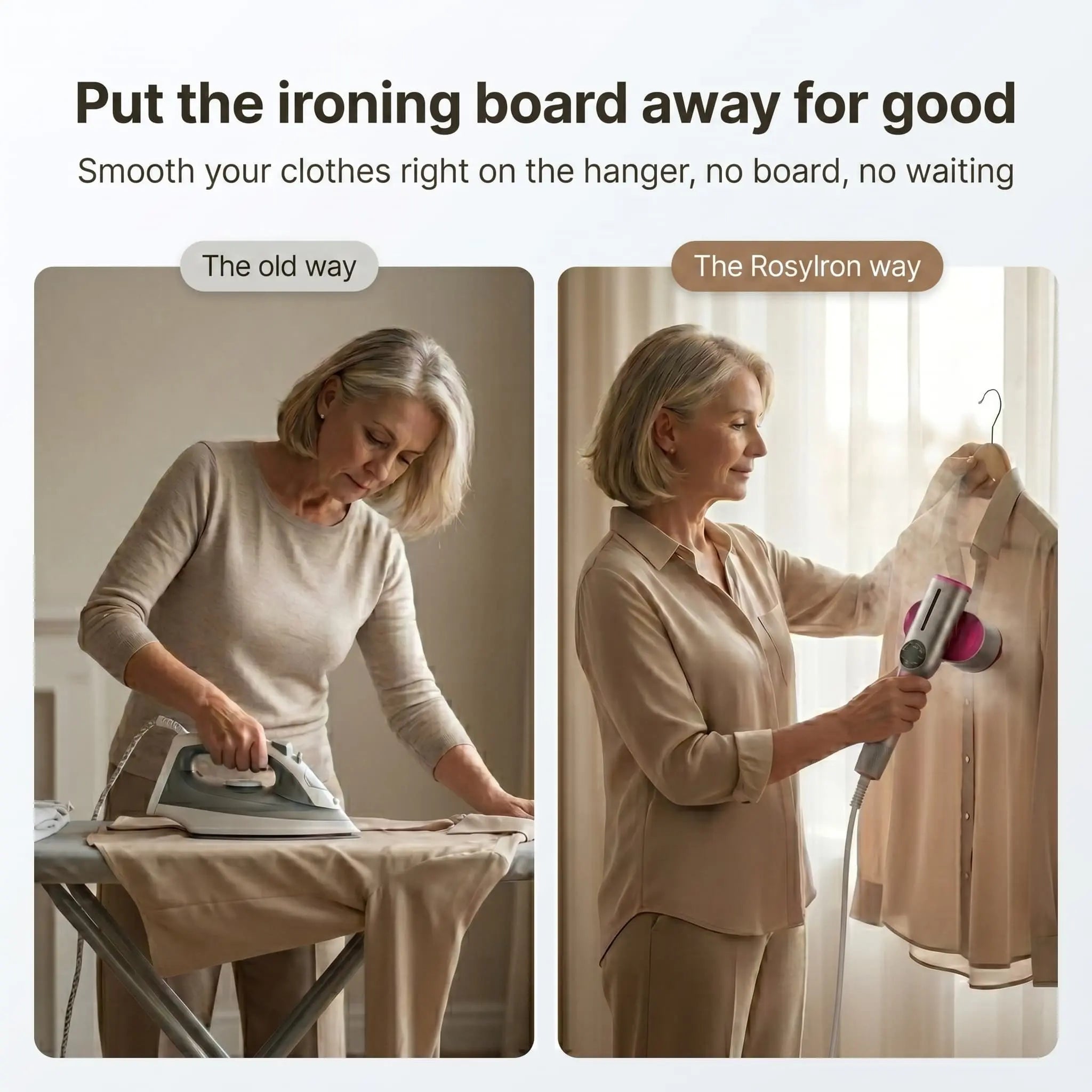 RosyIron™ SteamerPro 2-in-1 Steamer & Iron
