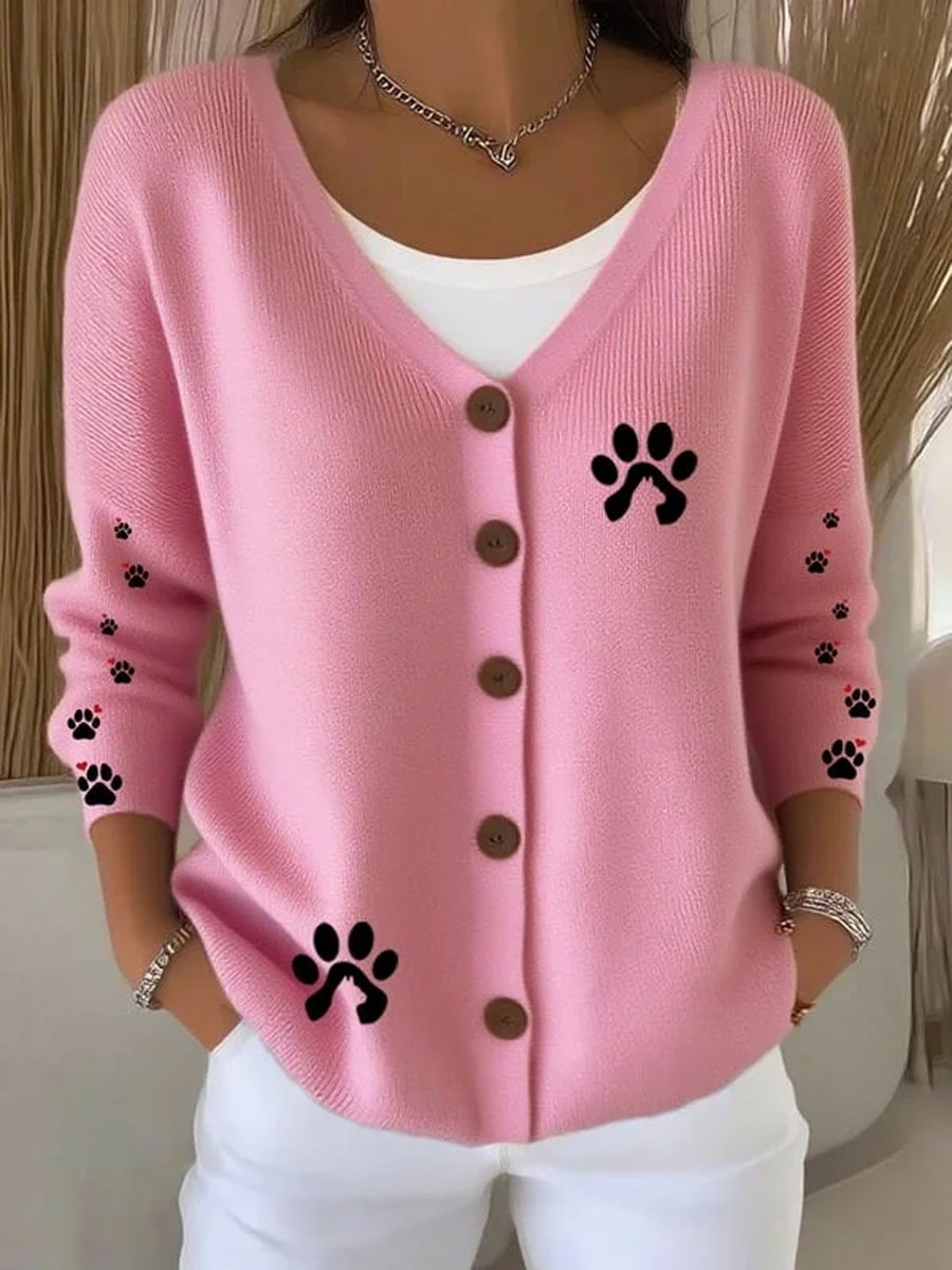 Cornelia | Cardigan med hund og print