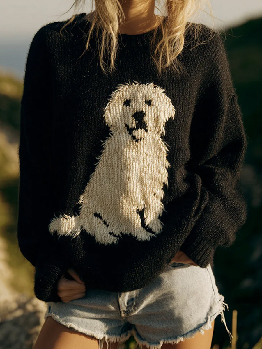 Sofie | Striktrøje med hund