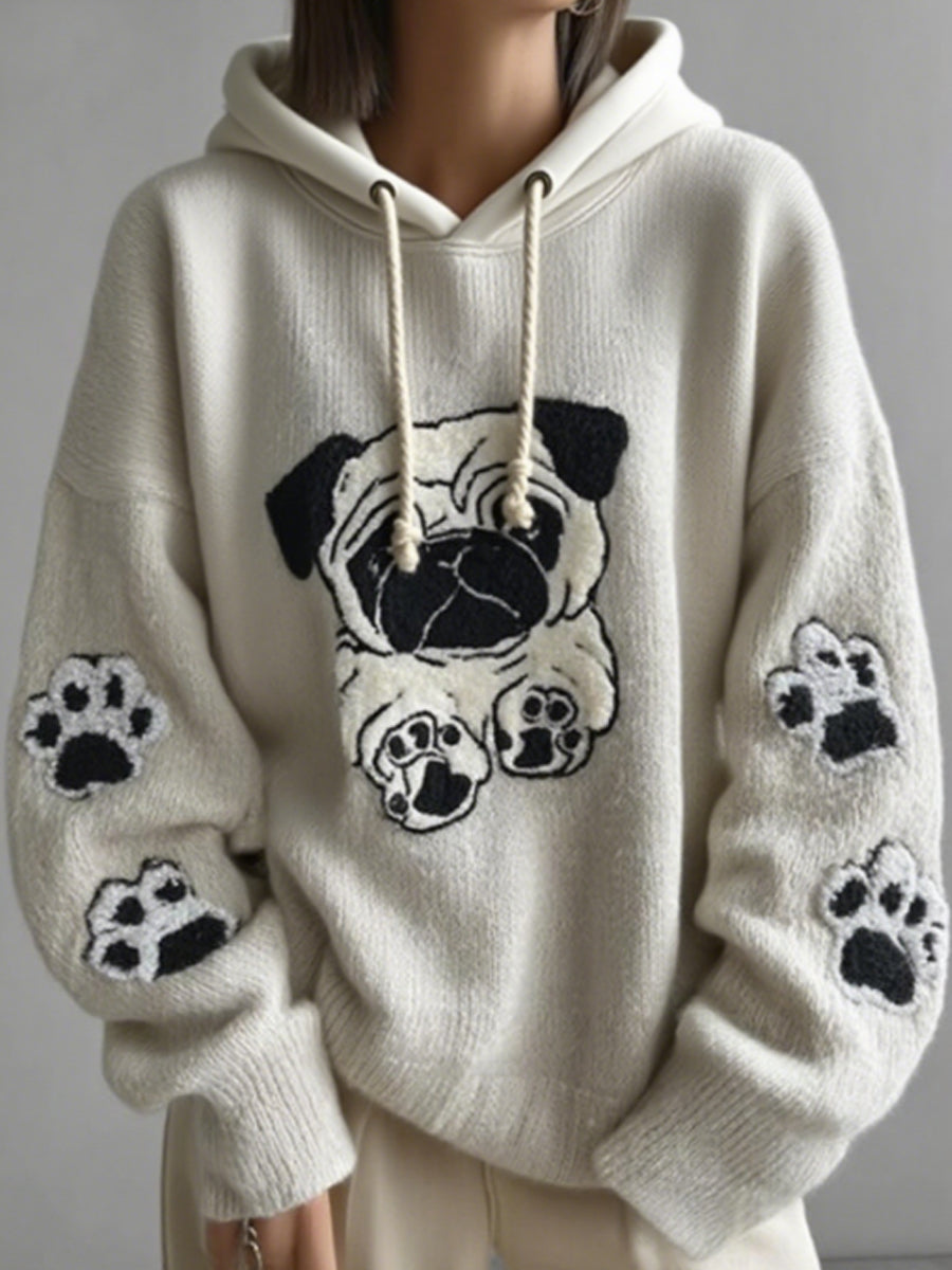Mathilde | Sweatshirt med dyremotiv og broderi