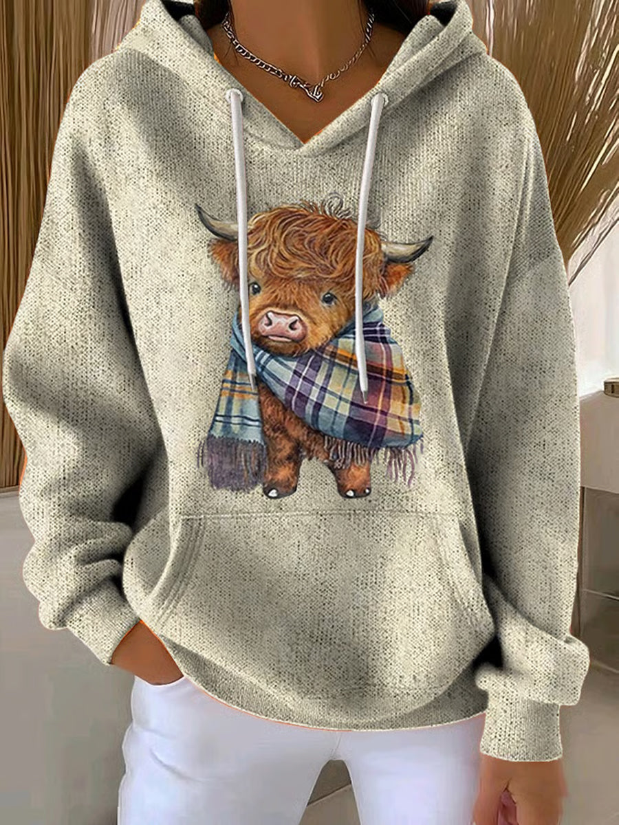 Rosa | Sweatshirt med højlandskvæg