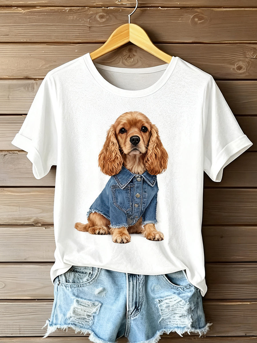 Liva Sofie | T-shirt med dyreprint og kunstprint