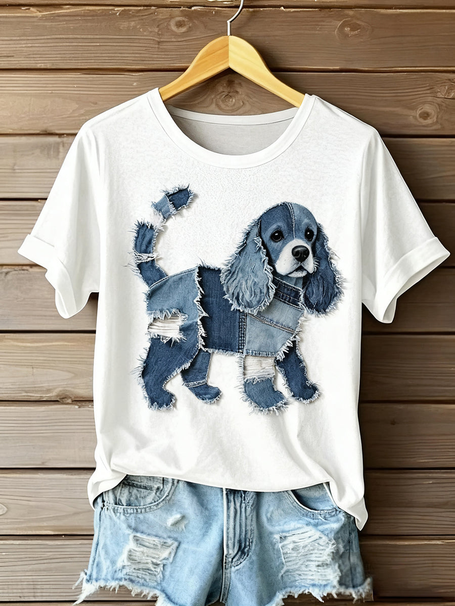Klara Sofie | T-shirt med dyreprint og kunstprint