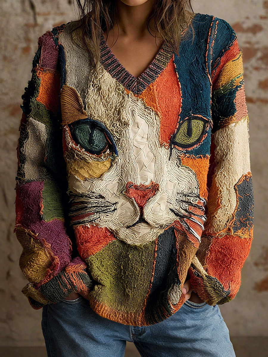 Dina Marie | Bluse med kattemotiv