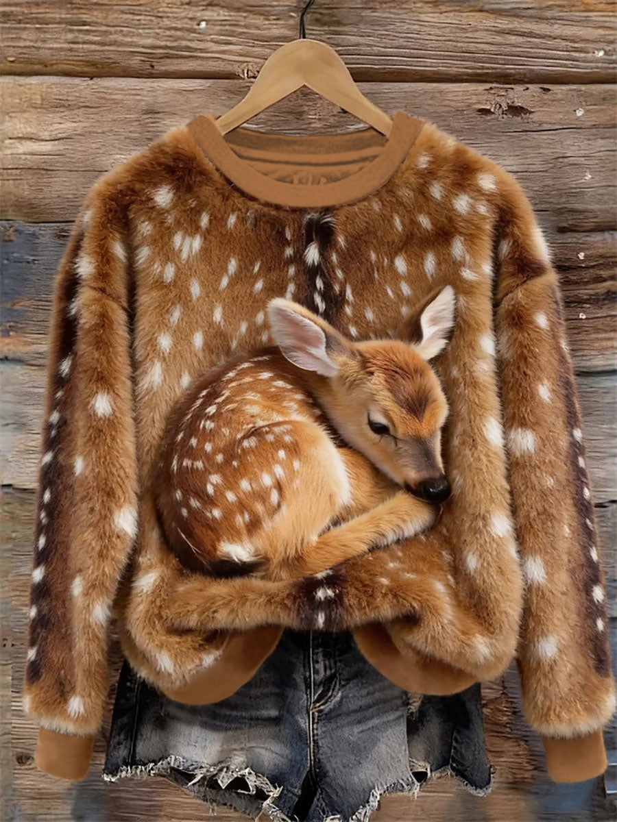 Solveig Marie | Sweatshirt med dyreprint og kunstprint