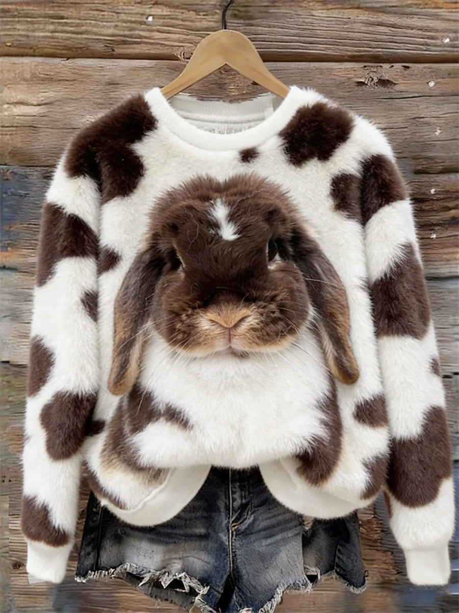 Saga | Sweatshirt med kaninmotiv