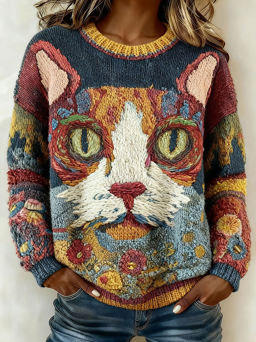 Molly Marie | Top med kattemotiv og kunstprint