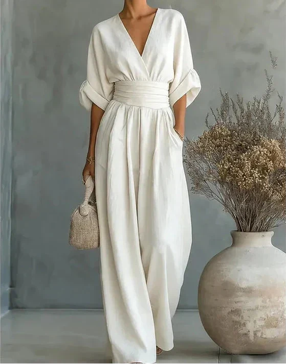 Noelia – Elegant jumpsuit med V-hals