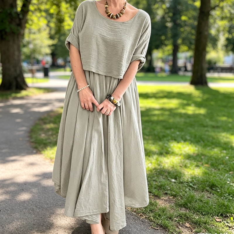 Fiora™ Bellina Luftigt Sommersæt med Nederdel