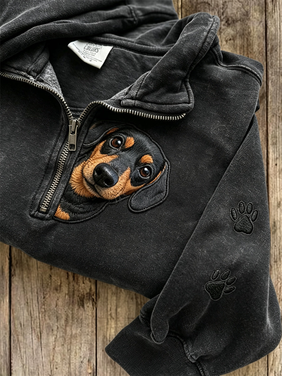 Emma | Sweatshirt med gravhund og poteprint