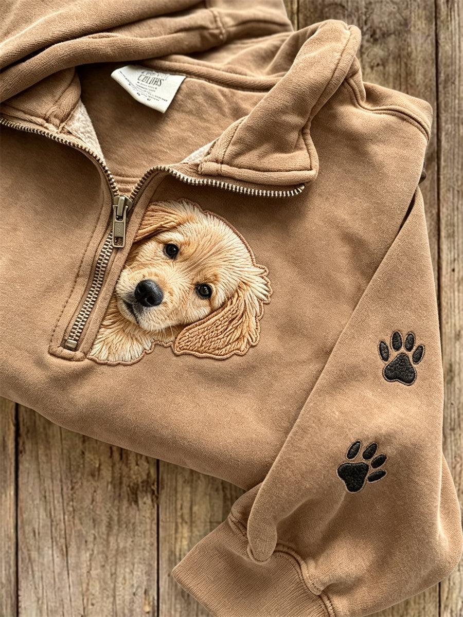 Selma | Sweatshirt med hund og poteprint