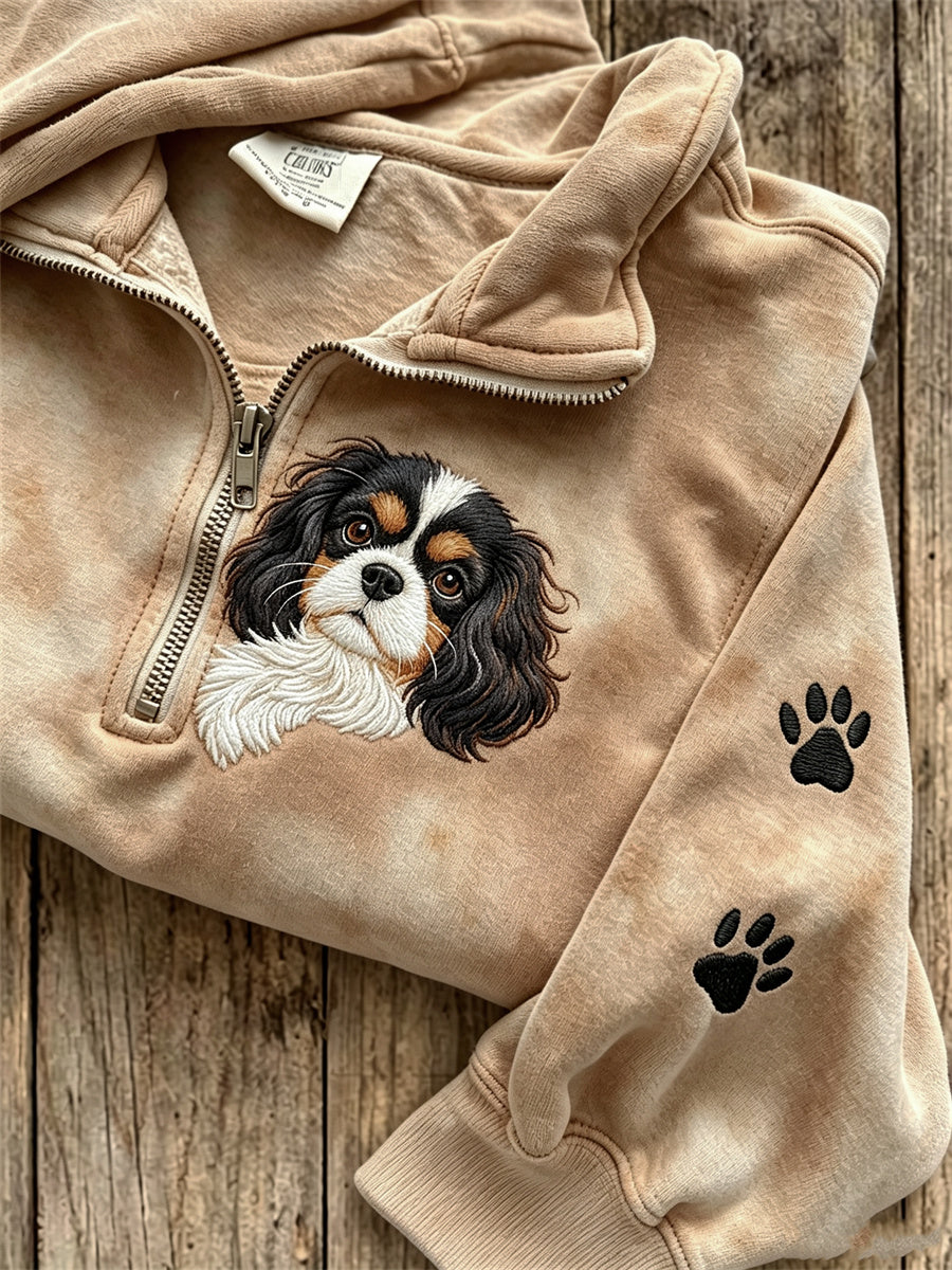 Rosa | Sweatshirt med hund og poteprint