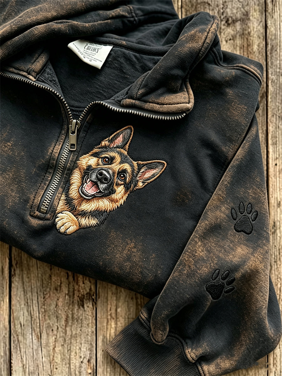 Mira | Sweatshirt med schæferhund og poteprint