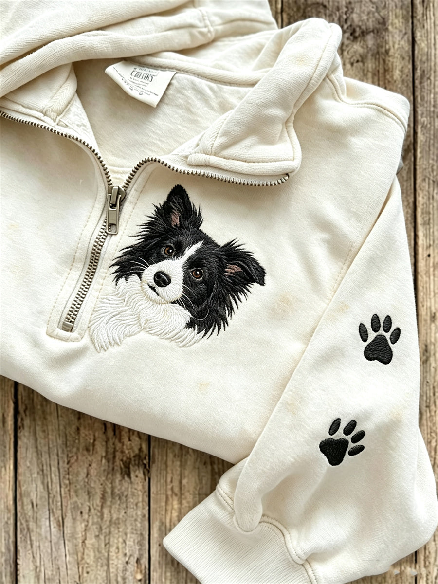 Line | Sweatshirt med hund og poteprint