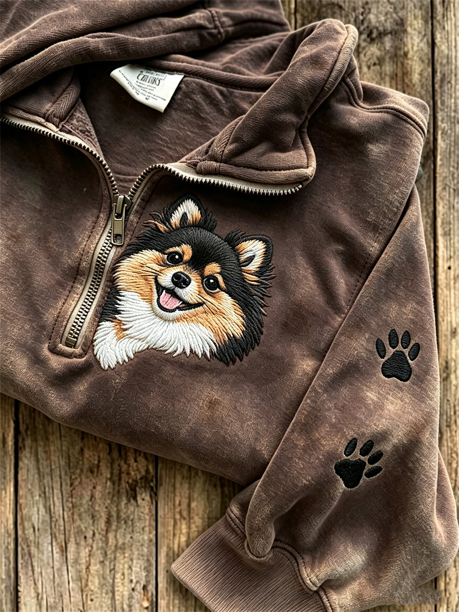 Malou | Sweatshirt med hund og poteprint