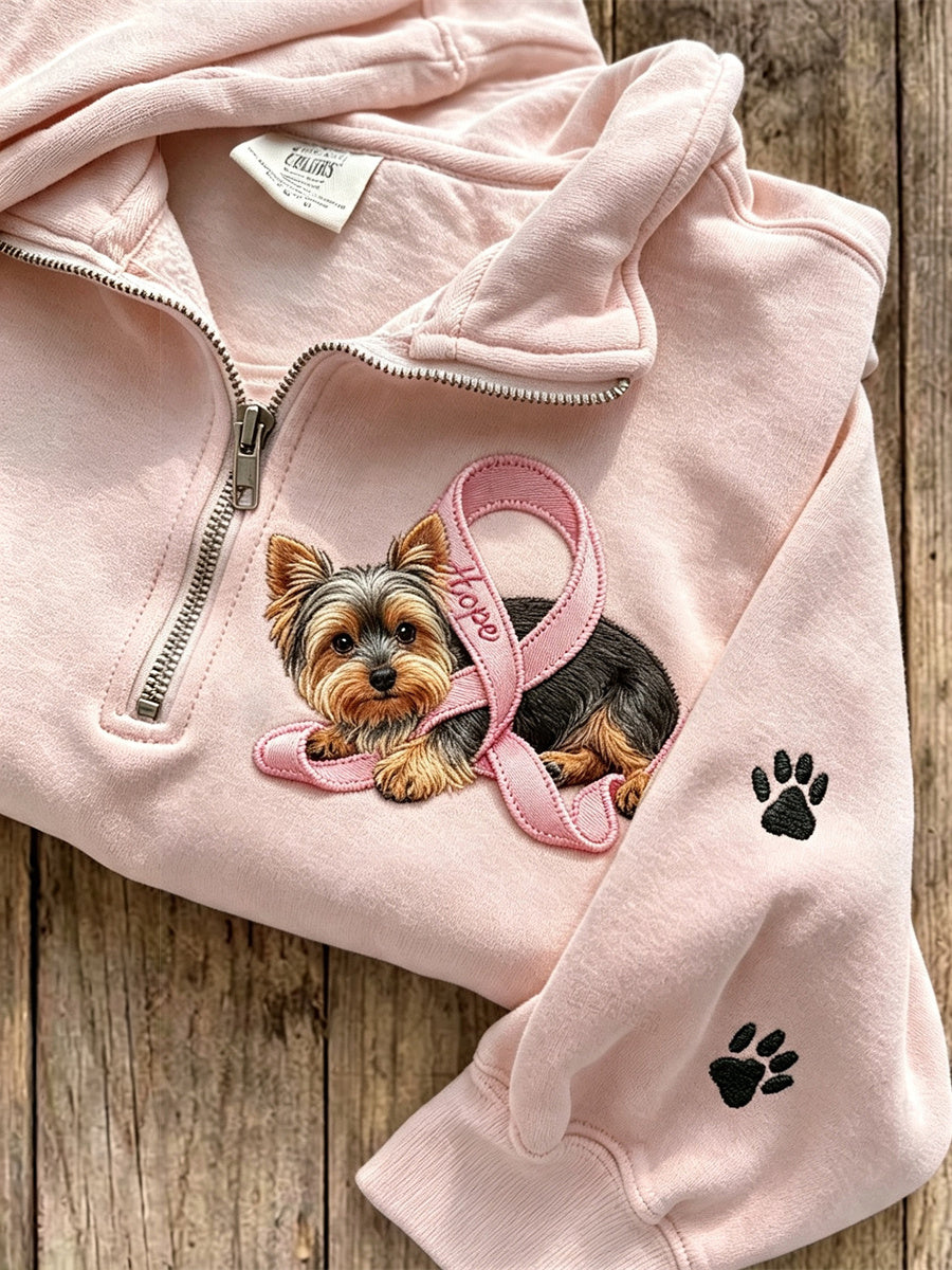 Marie | Sweatshirt med yorkshire terrier og poteprint