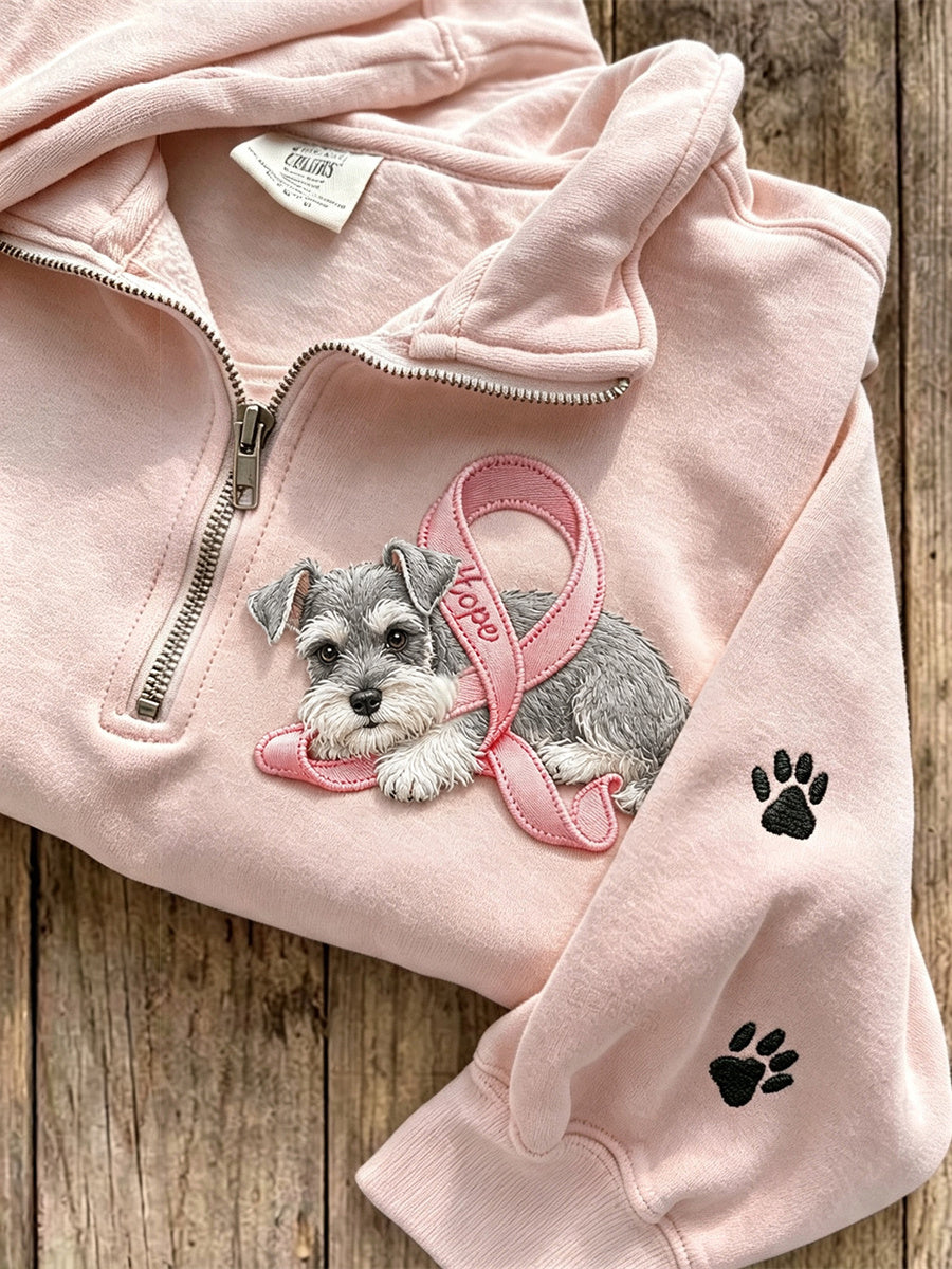 Rikke | Sweatshirt med schnauzer og poteprint