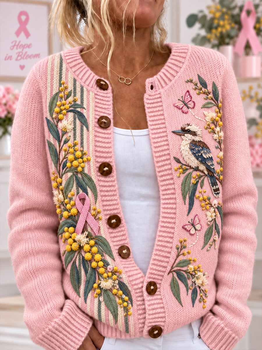 Agnes | Cardigan med knapper og print for styrke
