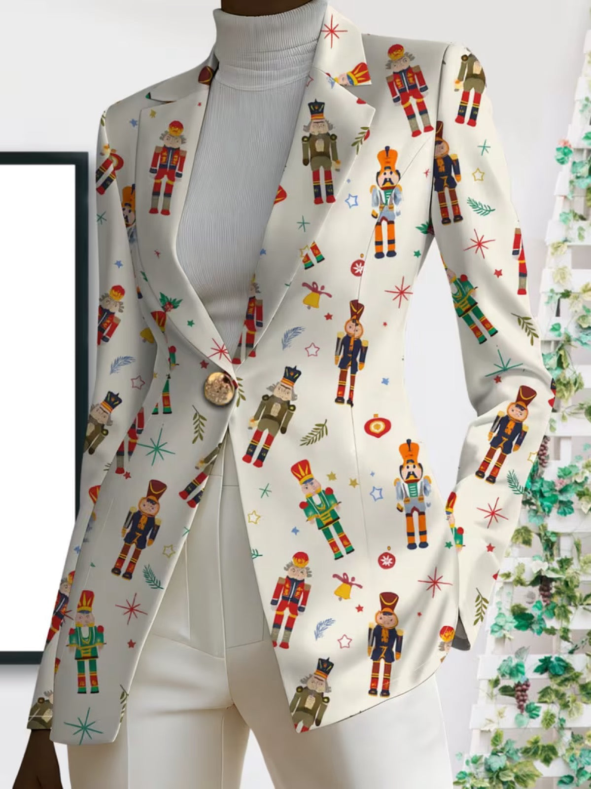 Freja | Blazer med festligt print